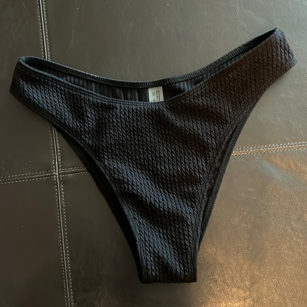 Black high rise bikini bottoms